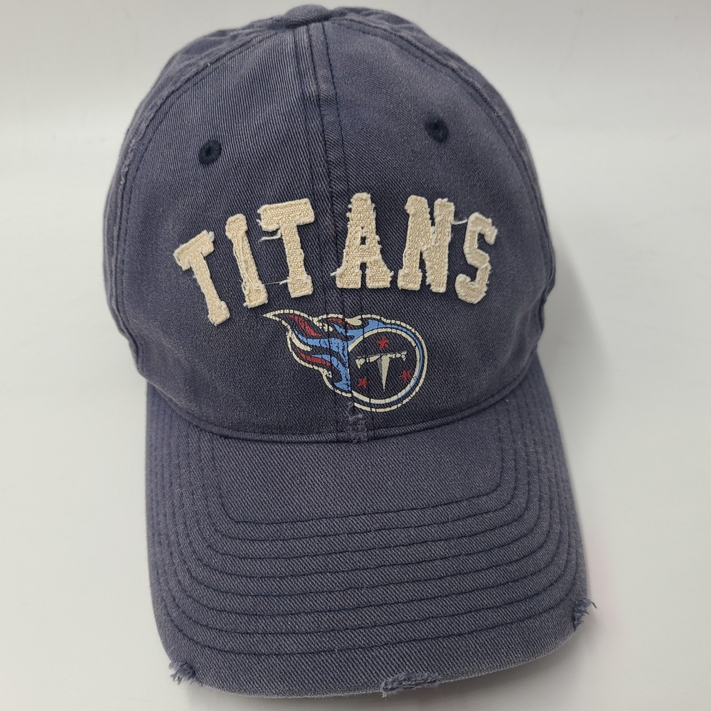 Tennessee Titans Hat Fitted (Seems S-M) Reebok Blue NFL Distressed Old Orchard
